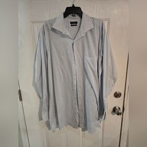 Shaquille O’Neal Tall Button Down Shirt XLT Blue